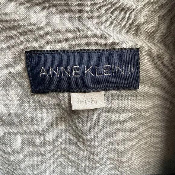 Anne Klein II wool 3/4 sleeve button blouse 18.5” PTP (S/M) - Picture 4 of 9